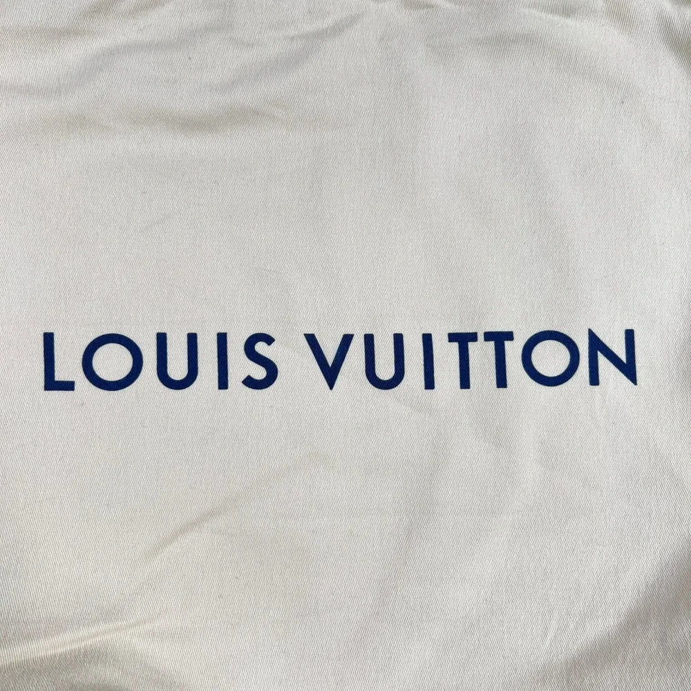 Louis Vuitton Original XL Drawstring Lined Dust Bag 22.5x17 Cream Blue Cover